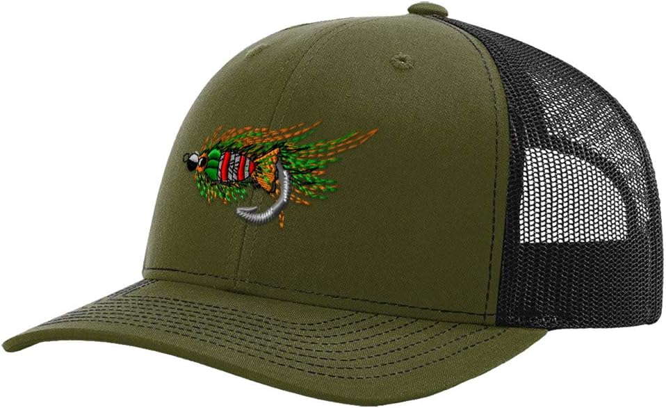 Custom Richardson Trucker Hat Sport Fishing Fly Logo Embroidery Design Polyester