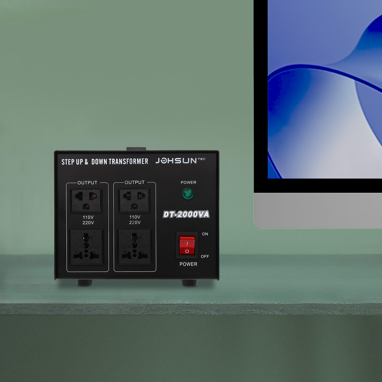 Trasformatore di tensione da 2000 W, 220 V, 110 V, Step Up/Down – Trasformatore di corrente ad alte prestazioni per viaggi internazionali, elettrodomestici, condizionatori, utensili elettrici