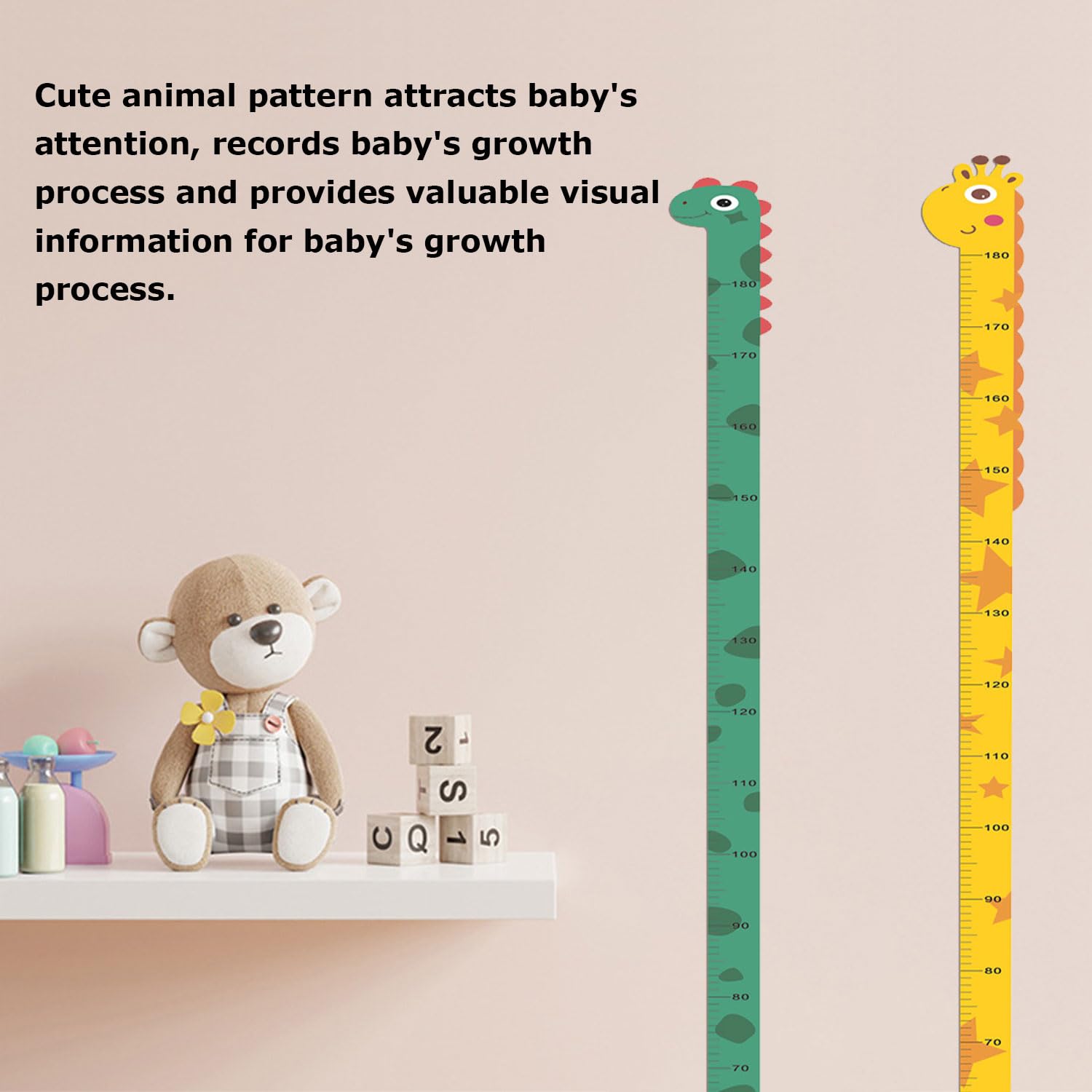 Bambini Altezza Misura Grafico 180 cm Metro Graduato Tabella di Altezza 2 Pezzi
