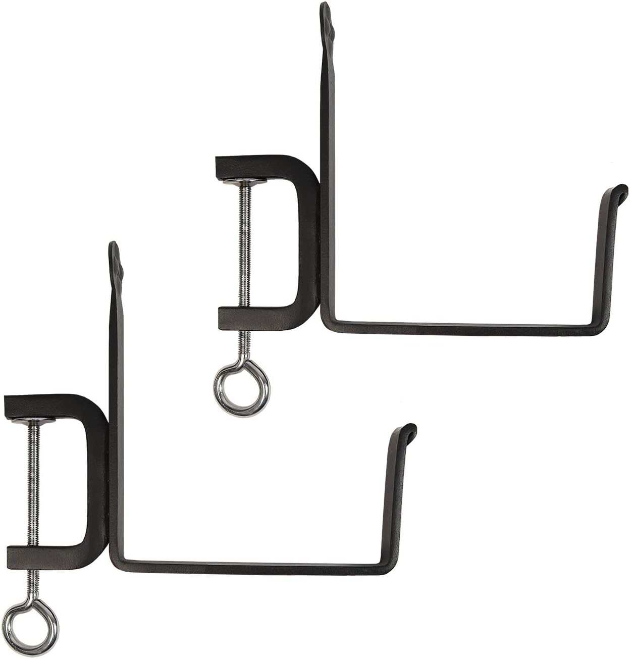 Achla Designs SFB-01C Clamp-On Flower Box, 6" Deck Bracket, Black