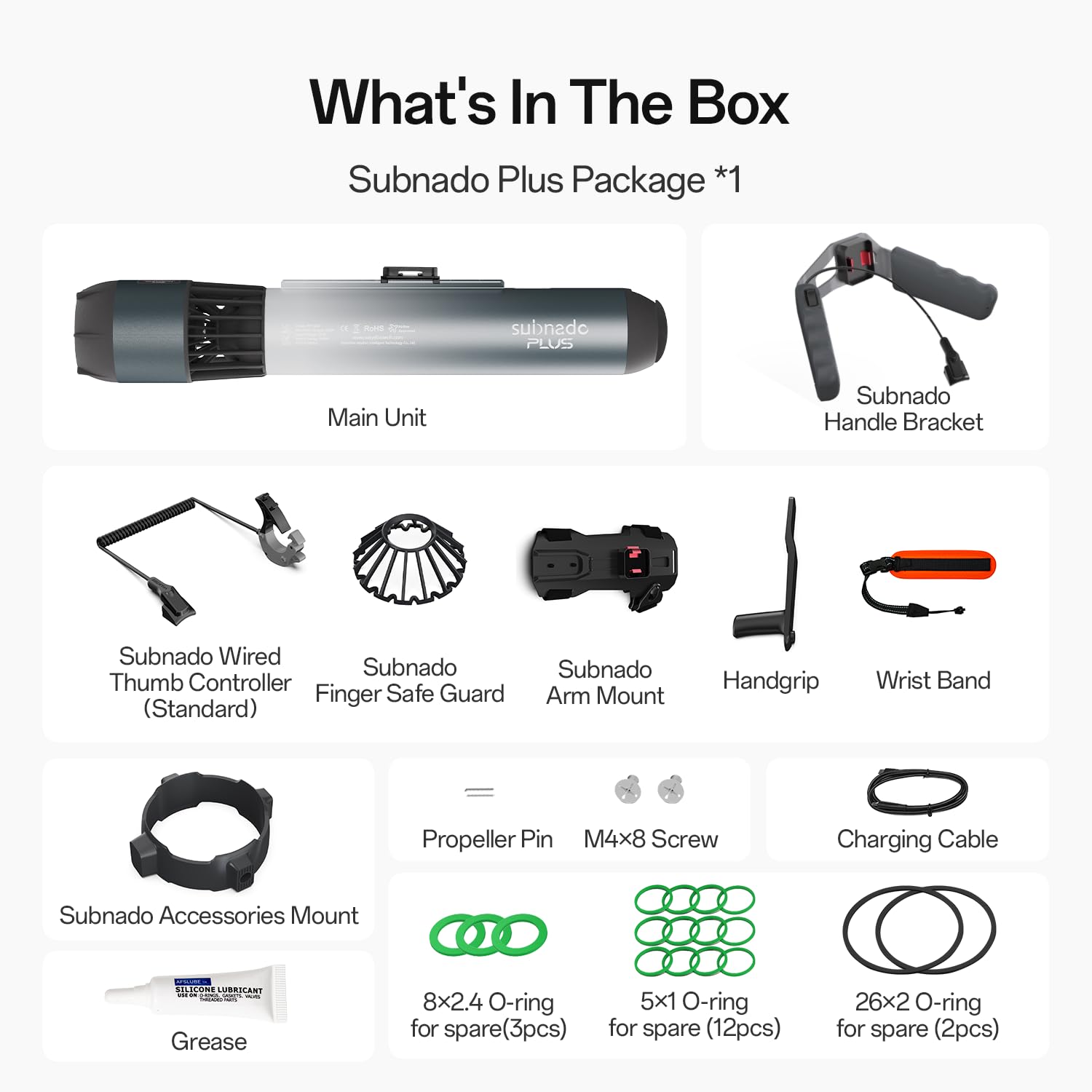 Waydoo Subnado Plus Scooter Submarino, Scooter Acuático con Motor de 800W y Batería de 144Wh, hasta 60 Min de Autonomía, Ligero y Portátil con Carga Bidireccional para Buceo y Snorkel