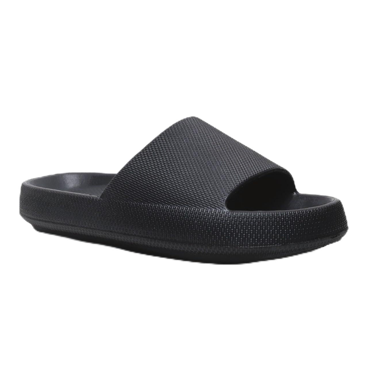 JUSAN Men's Lightweight Classic Slide (Black, UK Footwear Size System, Adult, Men, Numeric, Medium, 9)