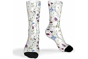 Floral Embroidered Socks