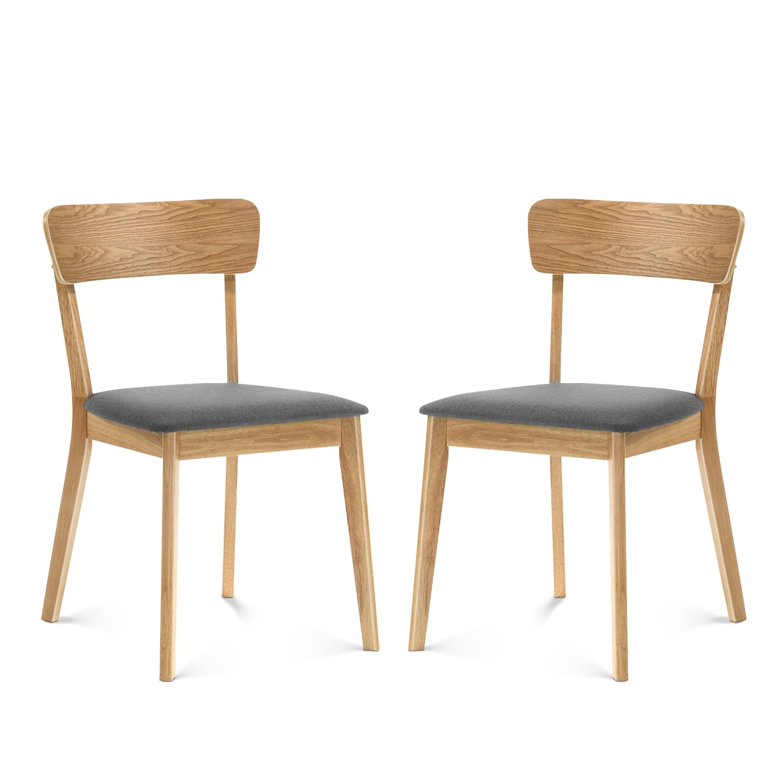 Brown Faux Leather Dining Chairs Unite Dining Chair White Pigmented Oak/Leather main image 0