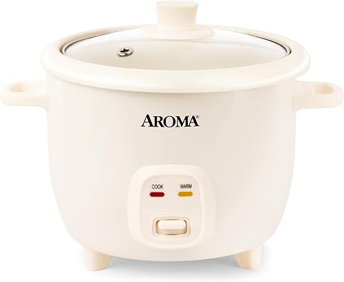 AROMA CoreCoat - Olla arrocera estilo olla con control de un solo toque y revestimiento de cerámica antiadherente (6 tazas cocidas, 3 tazas sin