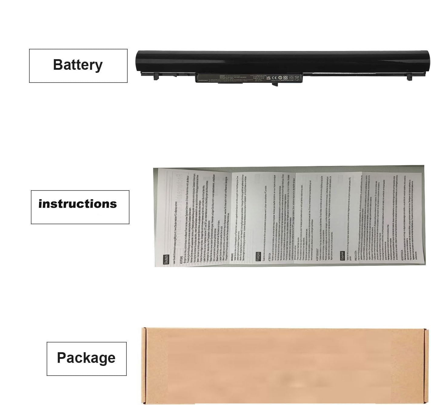 FESTAS 2600mAh OA04 OA03 Batterie Compatible avec HP 250 255 240 245 G2 | 250 255 256 240 245 246 G3 Series 14-R008NF 15-R103NF 740715-001 746641-001 HSTNN-LB5S Ordinateur PC Portable