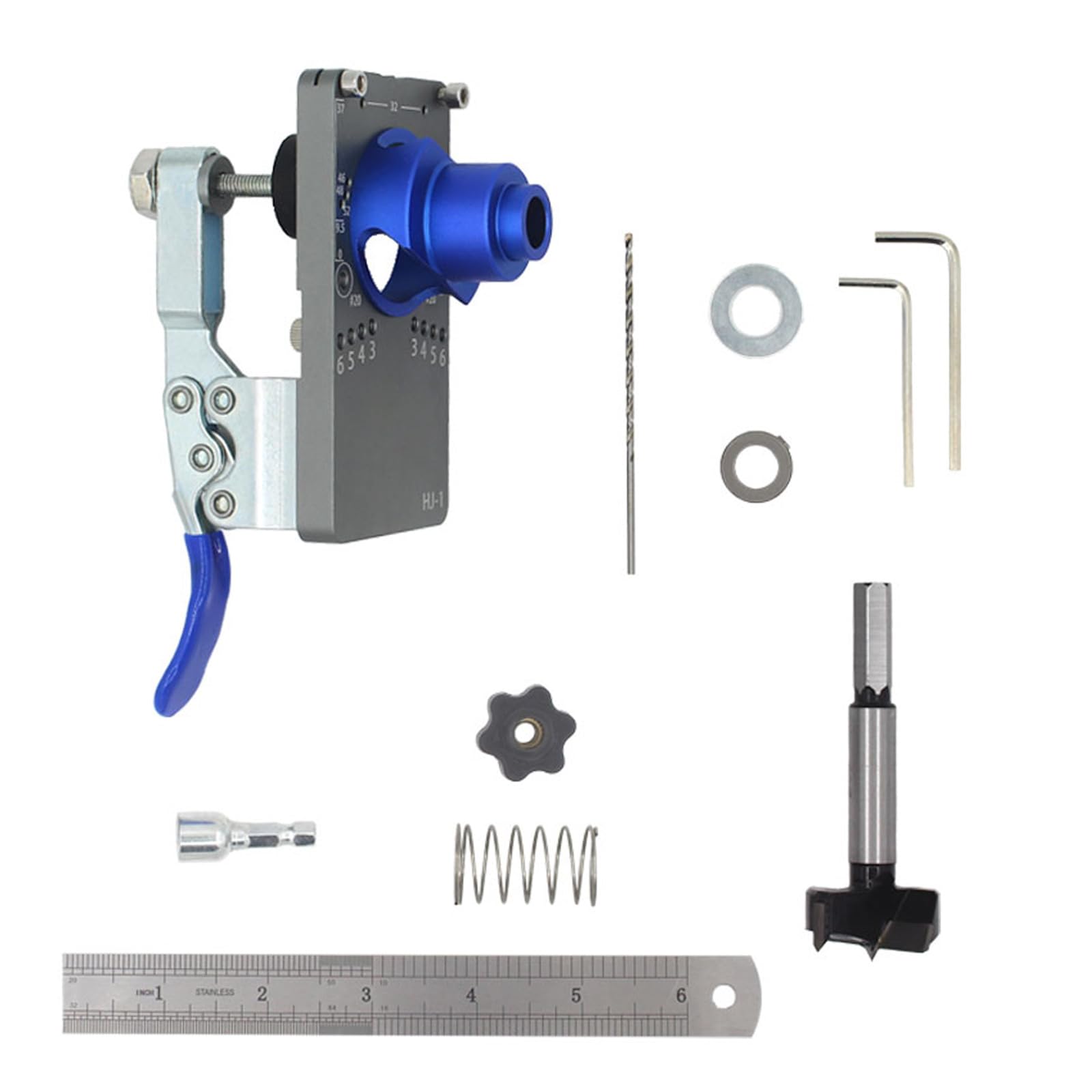Msioytog Hinge Deluxe Version Hinge Hole Opener Auxiliary Stopper 35Mm Woodworking Wardrobe Door Hinge Positioning Fixed Installation Artifact Easy Use Wood Drill Bit