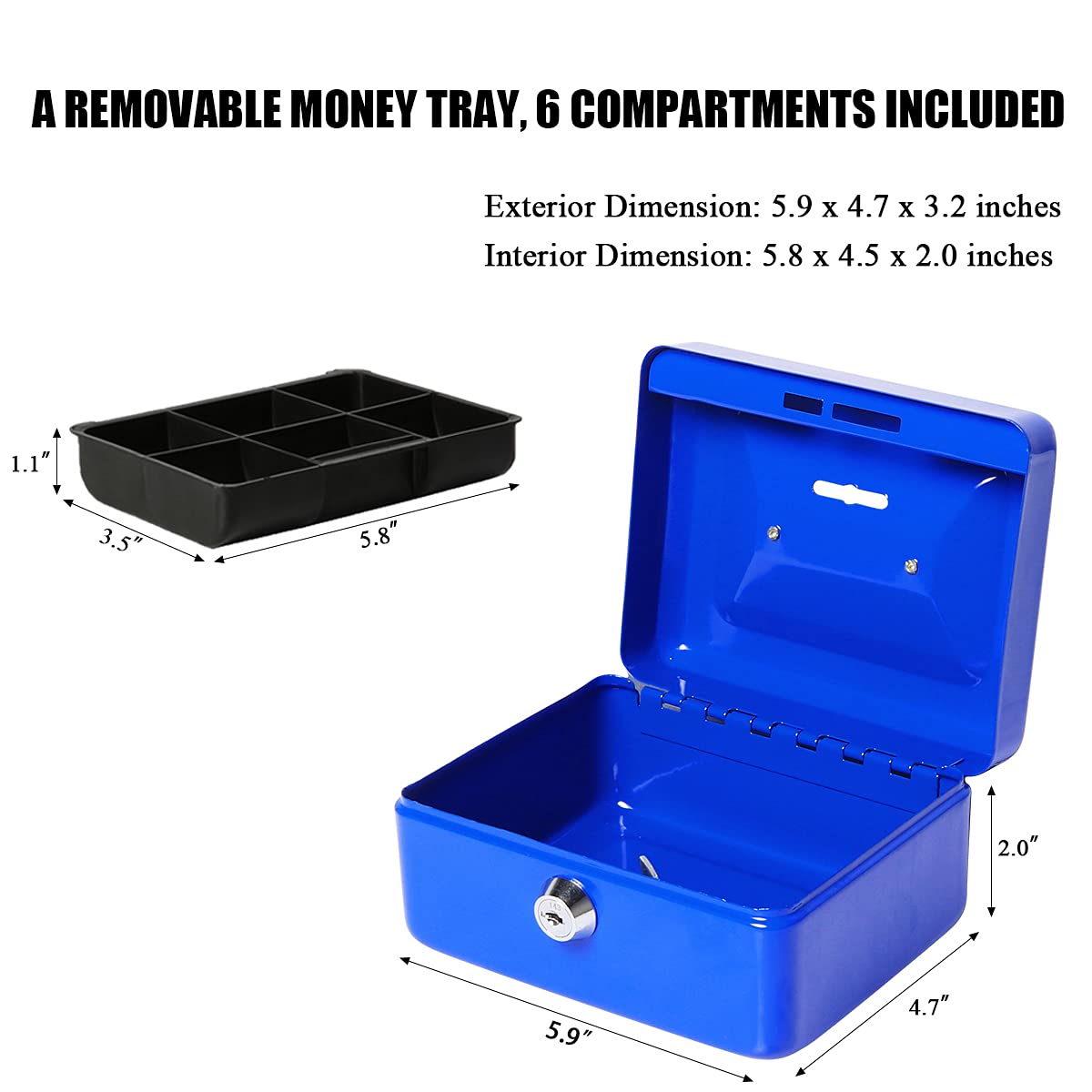Jssmst Small Lock Cash Box