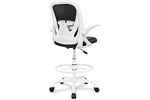Flawless Drafting Chair in White: Elevate Your Work Experience