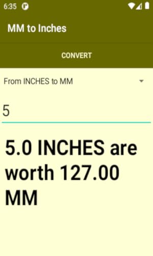 Converter mm to inches milimeters