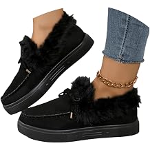 Winter Boots For Women 2025 Snow Boots Warm Ankle Booties Slip On Fur Lined Comfortable Fashion Casual Loafers Shoes