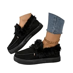 Winter Boots For Women 2025 Snow Boots Warm Ankle Booties Slip On Fur Lined Comfortable Fashion Casual Loafers
