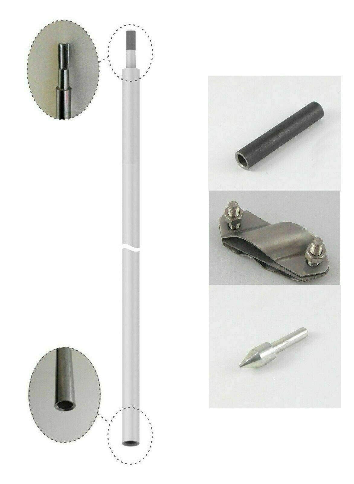 Tiefenerder Erder Erdung Staberder 18mm V4A Edelstahl SET 1,5m 3,0m 4,5m 6,0m Zusammensetzung (SET 4,5m 18 3x1500mm