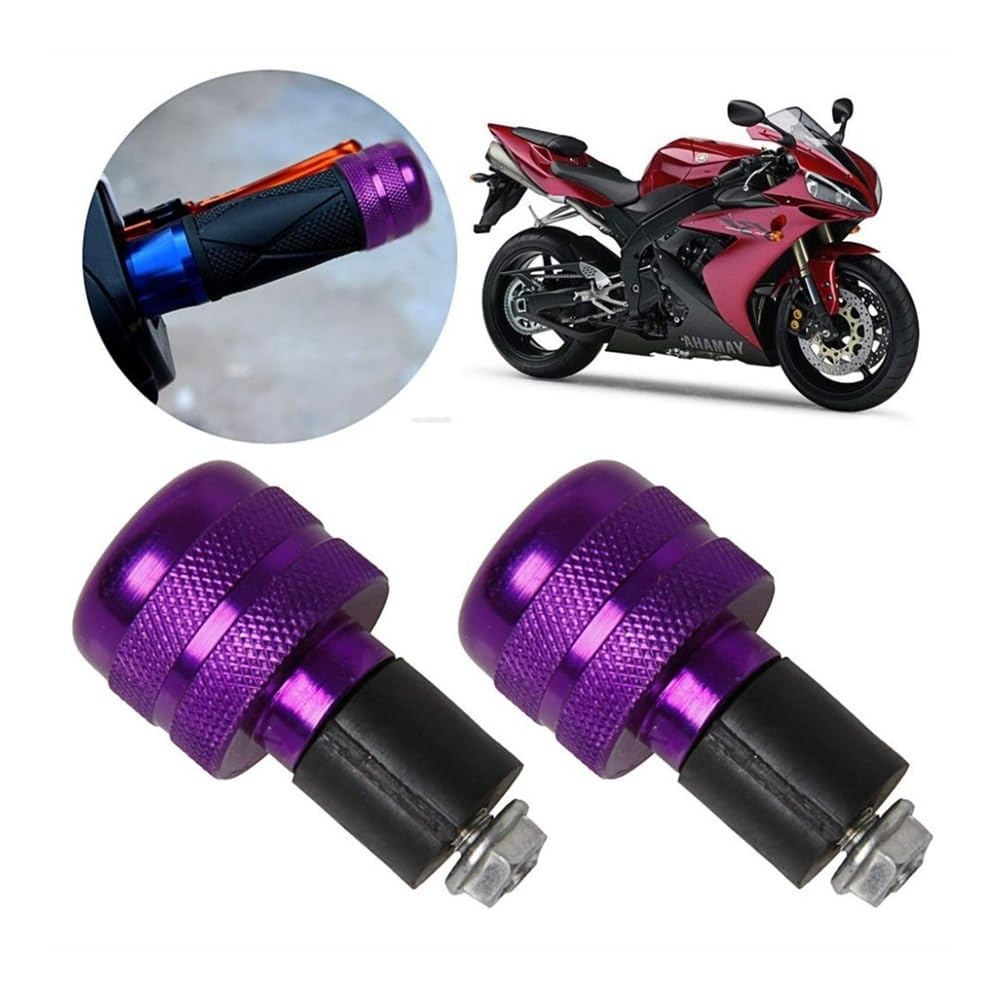 Tappi terminali per impugnature manubrio antivibrazioni universali per moto da 7/8" e 22 mm