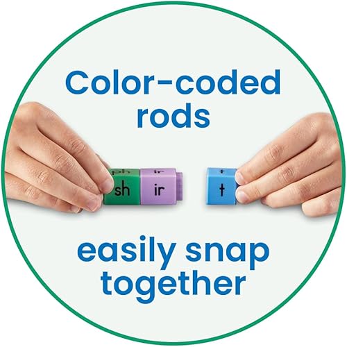 Miniatura 3 de hand2mind Varillas de lectura fonética construcción de palabras, Actividades de construcción de palabras, Juguetes de ortografía, Letras del