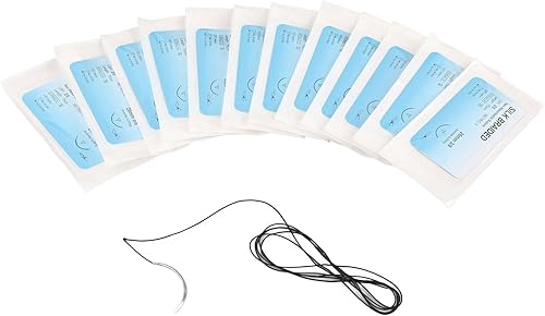 Hilo de práctica de sutura, juego de sutura de hilo de seda empaquetado individualmente con hilo de sutura de aguja para entrenamiento (20)