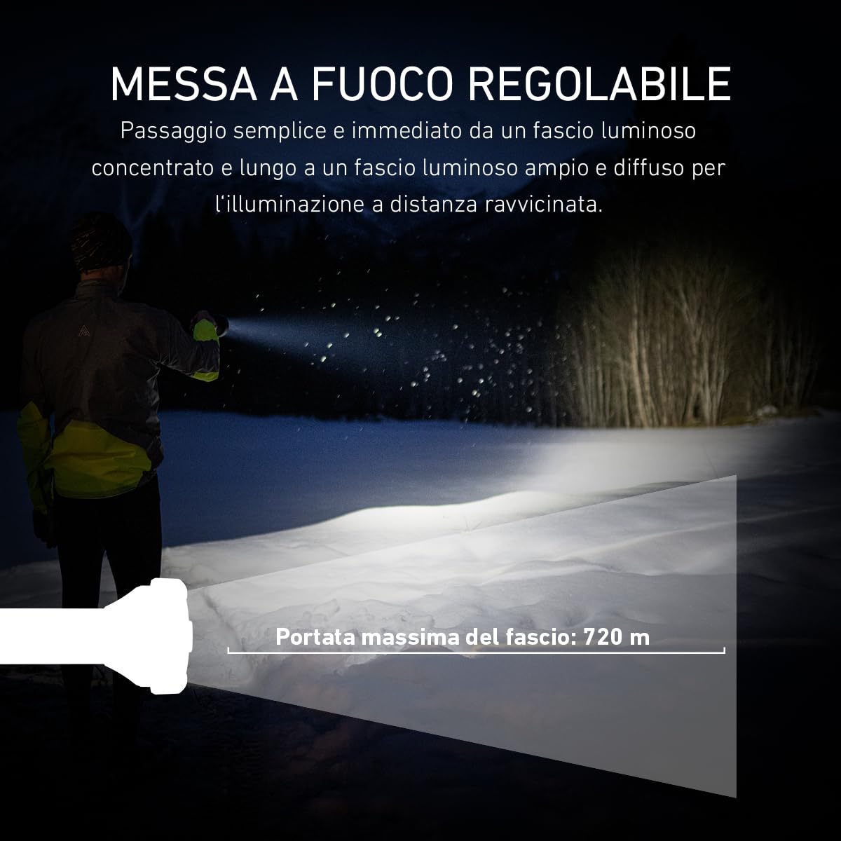 Ledlenser P18R Work Torcia Ricaricabile, 4500lm, Portata 720m, IP54 | Messa a fuoco regolabile, 669g, autonomia 70h, protezione in gomma, ideale per sicurezza e cantieri | 2020