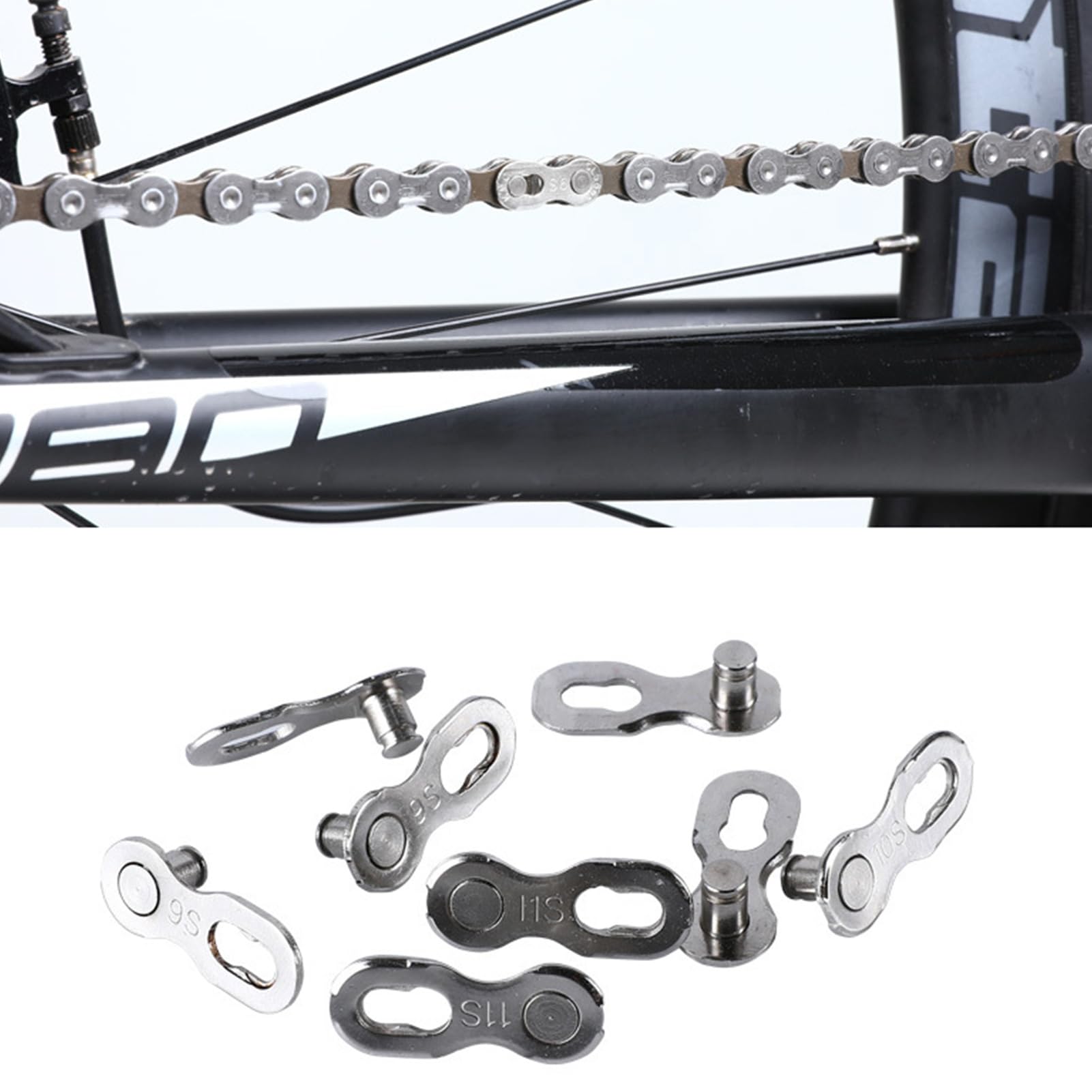 Connettore Catena Bici 12 Velocit&agrave; - Falsamaglia Acciaio, Sgancio Rapido