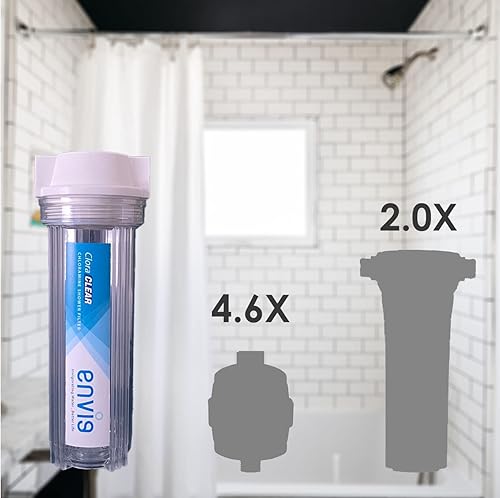 Miniatura 4 de Envig CloraClear - Filtro de ducha de cloramina y sulfuro de hidrógeno, reduce la picazón en la piel seca, pérdida de cabello, caspa, eccema,