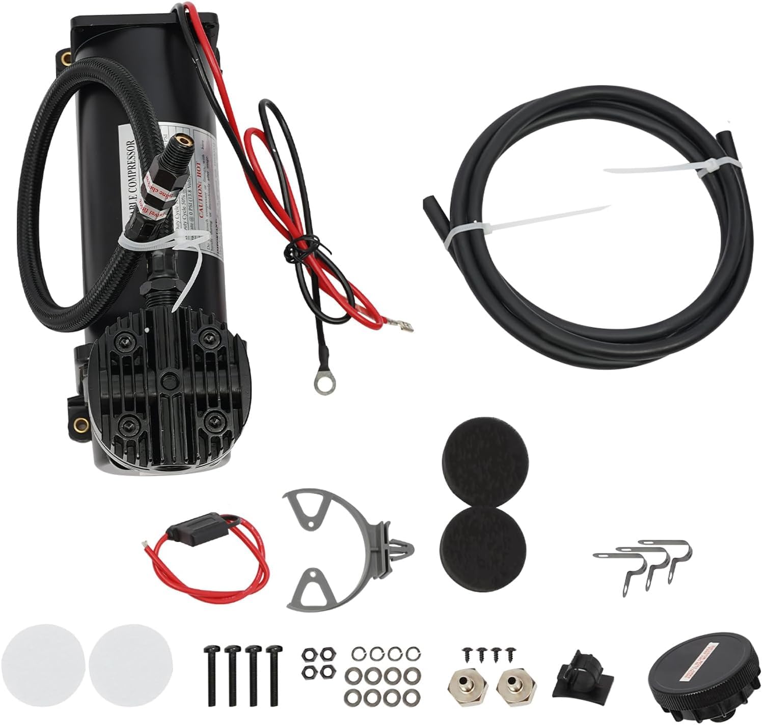 Zestaw Sprężarki Powietrza 12 V Przenośna Sprężarka Powietrza I Zestaw Naprawczy Do Opon 200 Psi Sprężarka Zawieszenia Pneumatycznego Do Klaksonów Samochodowych Opony Materace Pneumatyczne