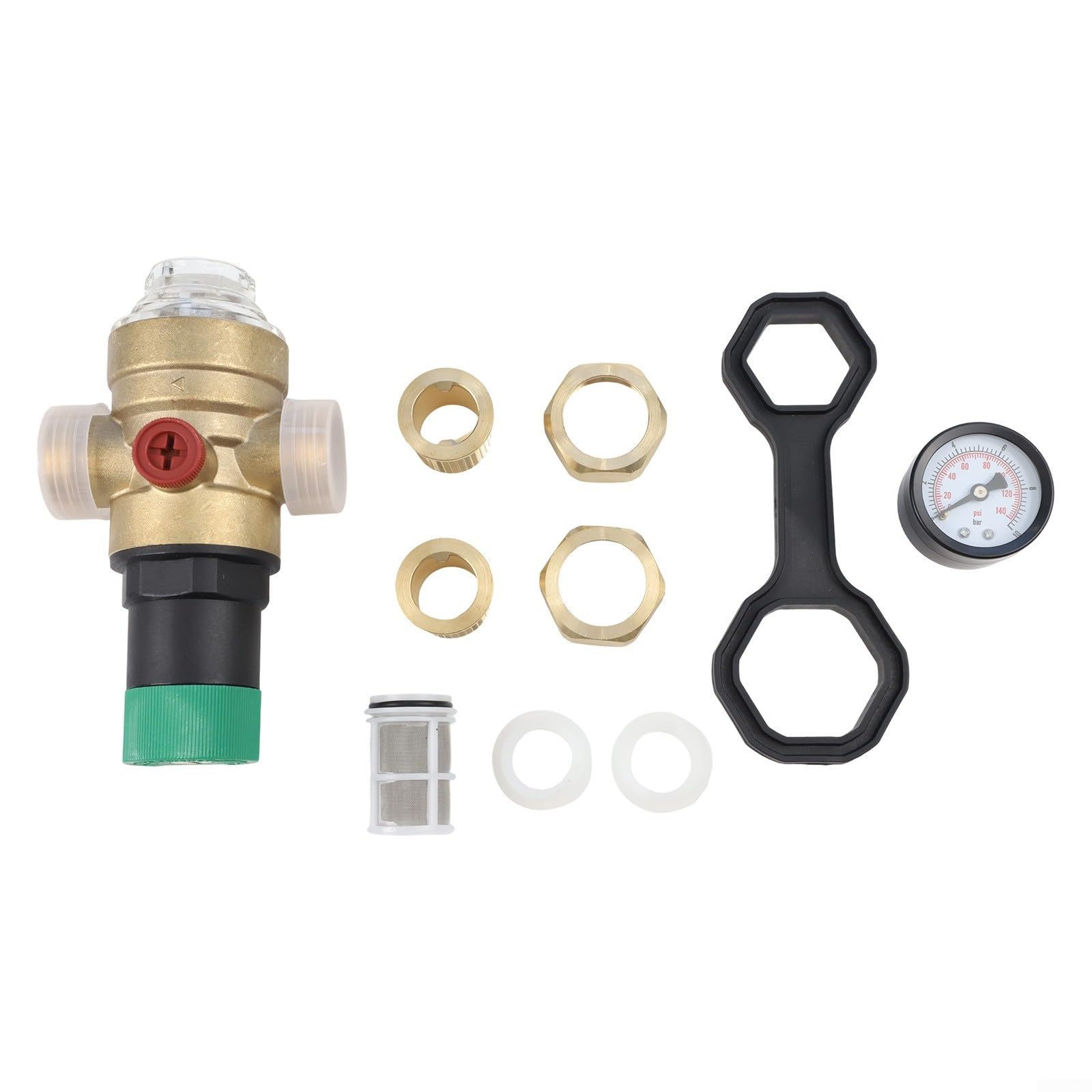 Druckminderer für Honeywell, Messing mit Manometer & Filter