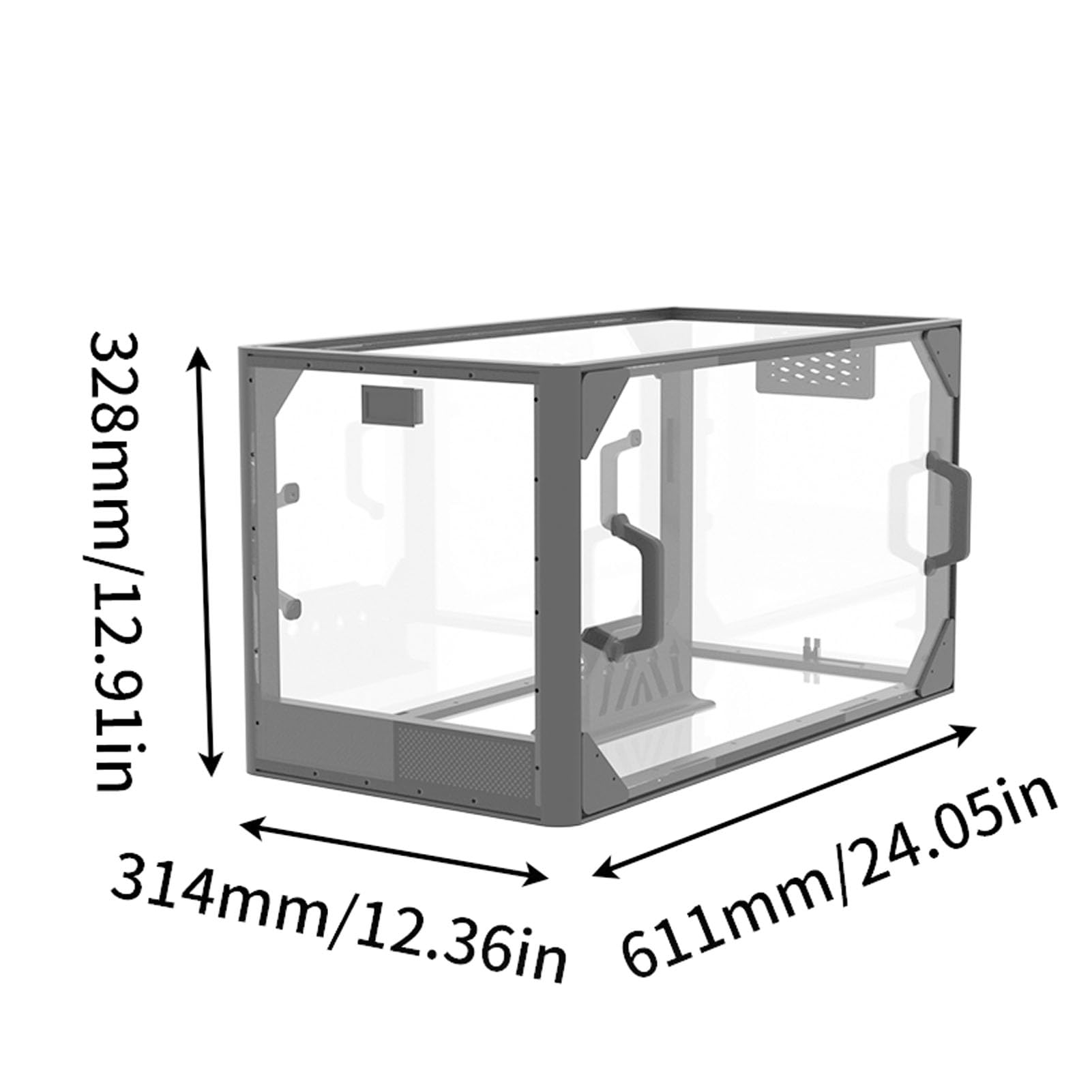 Eujgoov Carcasa Acrílica para Impresora 3D Compatible con PLA, ABS, PETG, PVA, EPA, Resistente Al Polvo y Al secado.