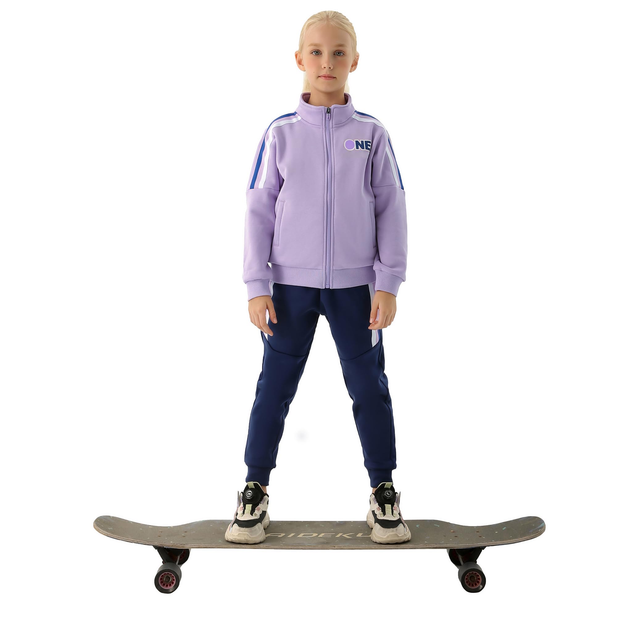 Mädchen Trainingsanzug 2tlg Kinder Jogginganzug Sportanzug Zweiteiliges Bekleidungsset Freizeit Jacke und Hose Sportswear Jogger Set für Kinder (4–15 Jahre)