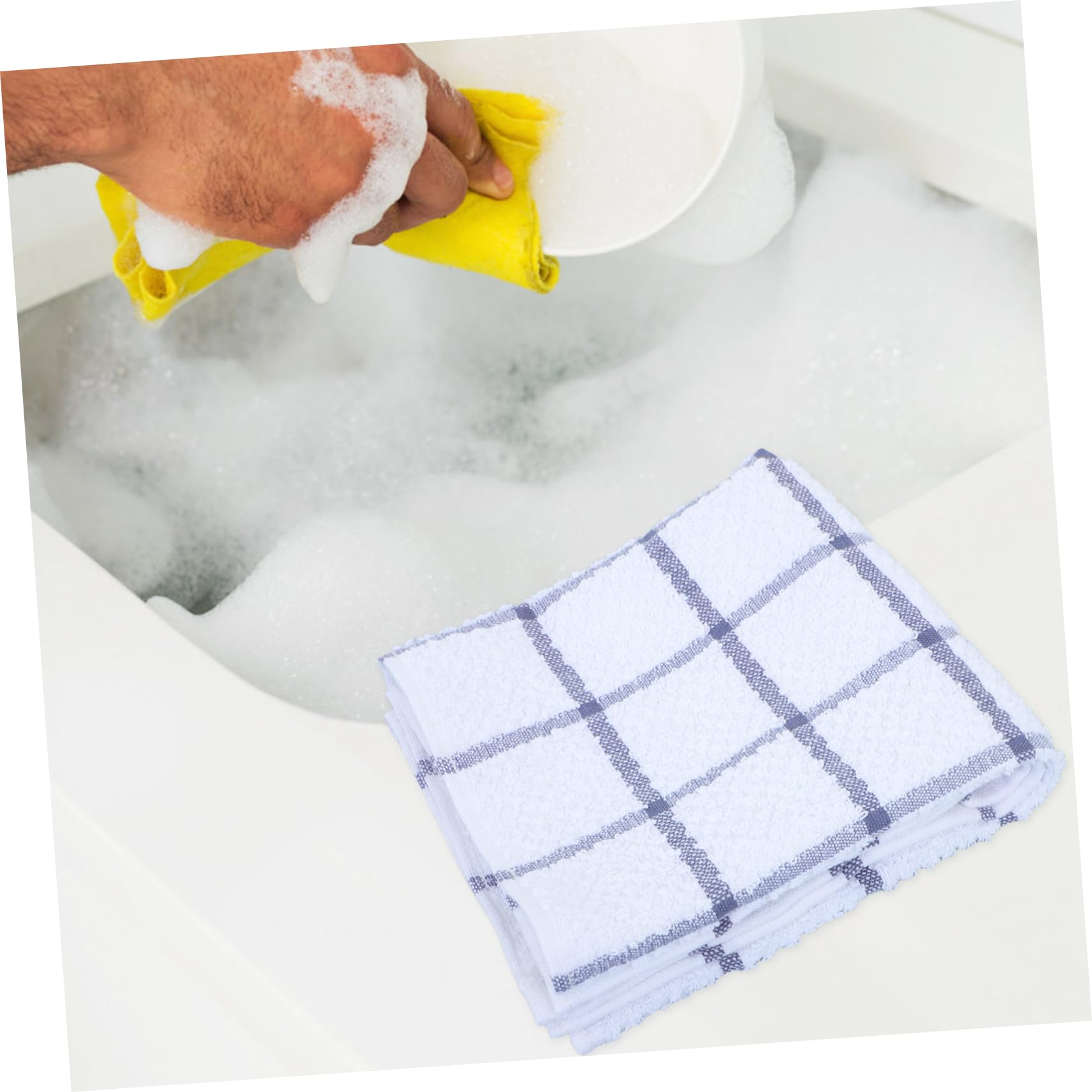 Amosfun 6piezas Paño de Cocina de Algodón Absorbente Paños Multifuncionales para Lavar Platos Trapos Reutilizables Toallas para Limpiar Manos Cocina