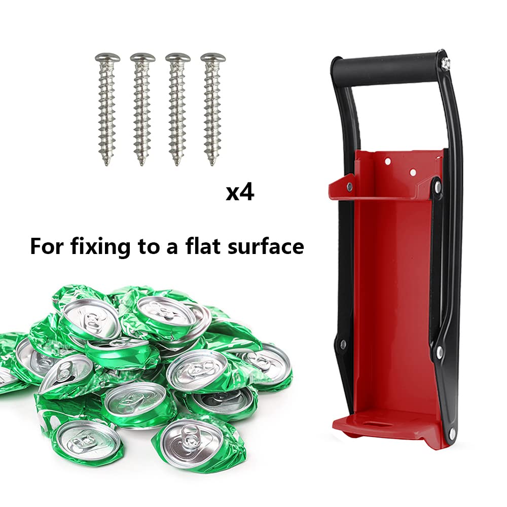 Schiacciascatole Manuale Per Lattine - Riciclaggio Alluminio, Con Apribottiglie, Colore Rosso - Foto 10