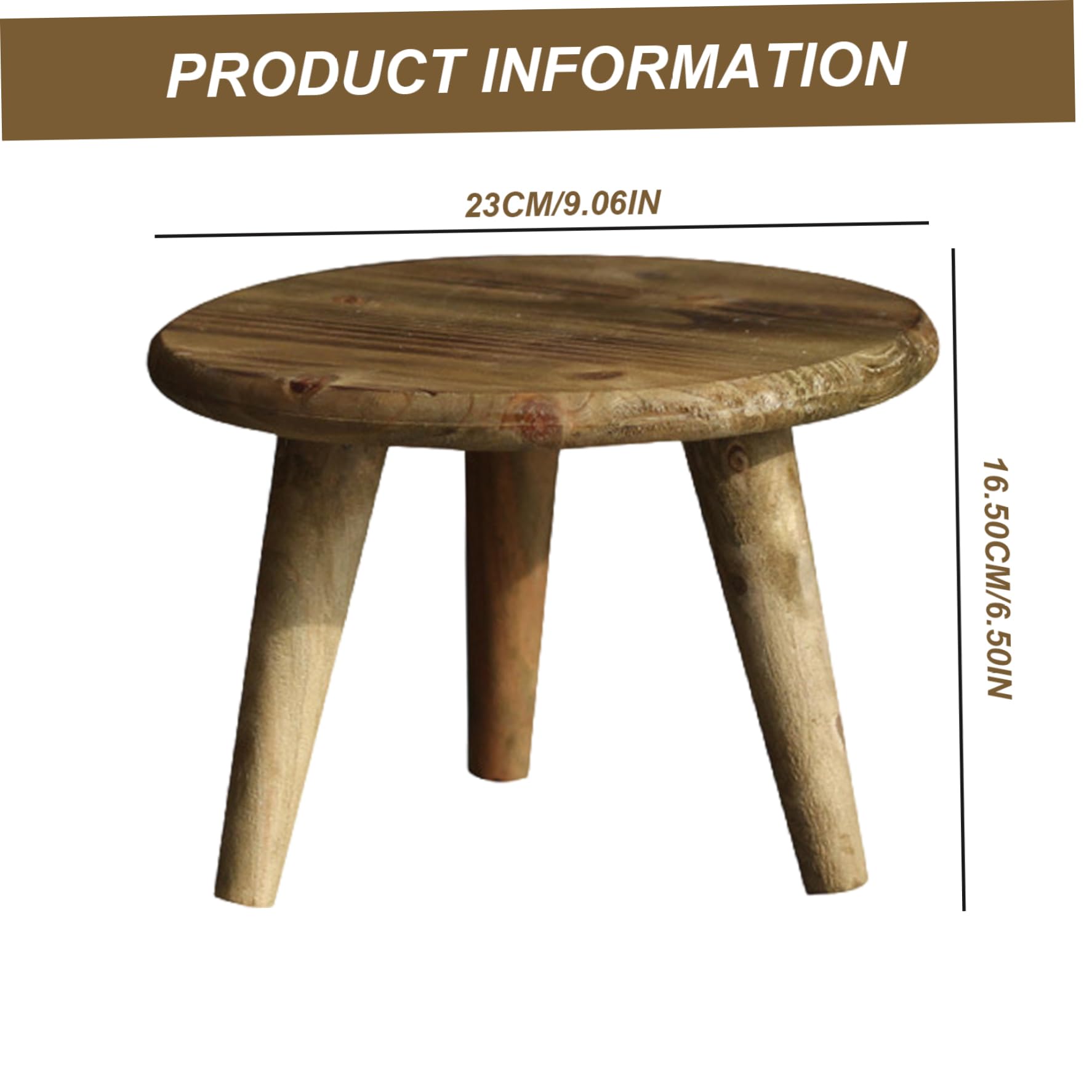 Tabouret de plante, support de plante en bois rond 9 pouces, tabouret en bois décoratif pour pots à fleurs, intérieur, extérieur, jardin, patio, pour plantes