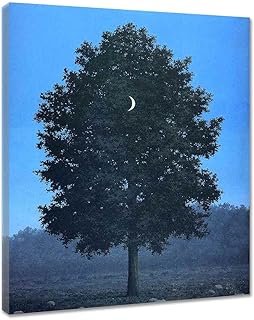 Sedici settembre, Rene Magritte Canvas Wall Art Poster e Stampe Dipinti Su Tela Per Soggiorno Home Decor Pronto Da Appendere (55x72 cm (21,6x28,3 in), Intelaiato)