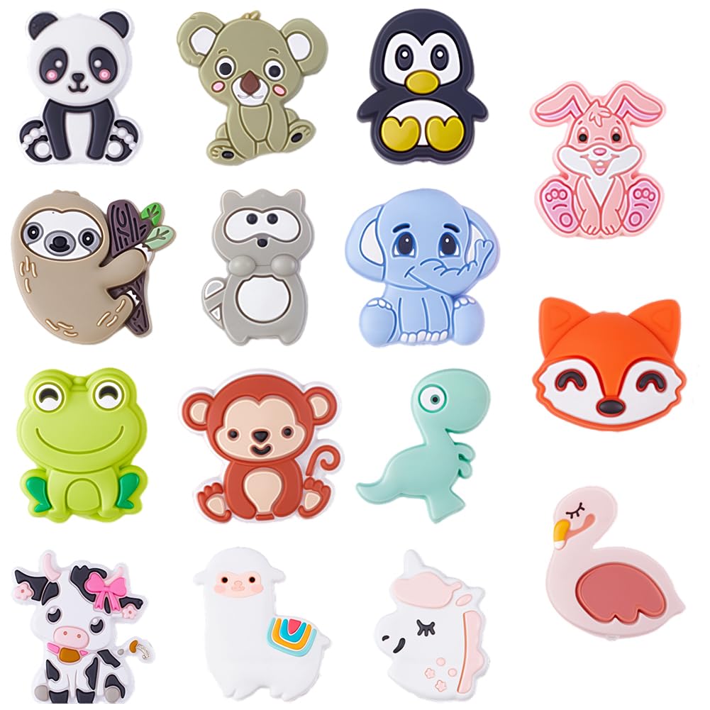 Perles silicone dessin animé pour créer vos porte-clés et stylos