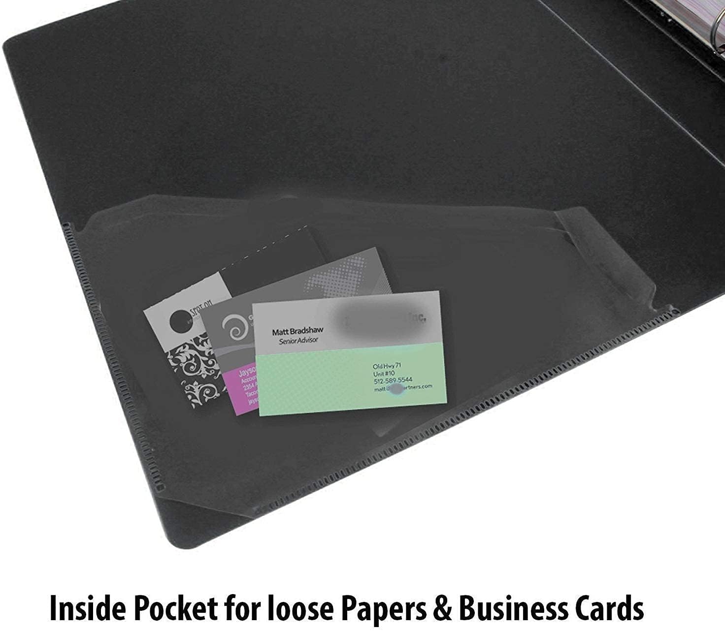 Dotpot 2D Ring Binder Plastic Box File -A4 Size | File for Certificates and Documents | Office documents and Certificate Plastic File | Ring Files for Documents (Black, Pack of 40) 4