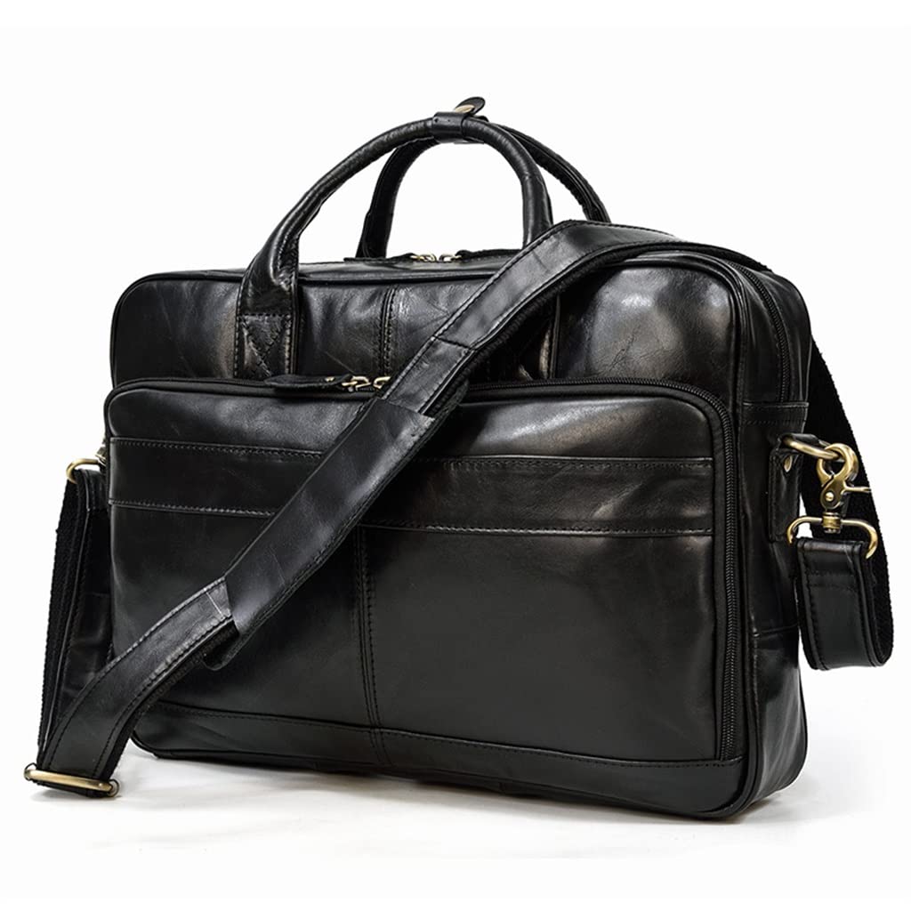 XXXDXDP Travel Laptop Bag For Men Large Handbag Male Business Briefcase Fashion Real Cowhide Computer Shoulder Bag (Color : D)