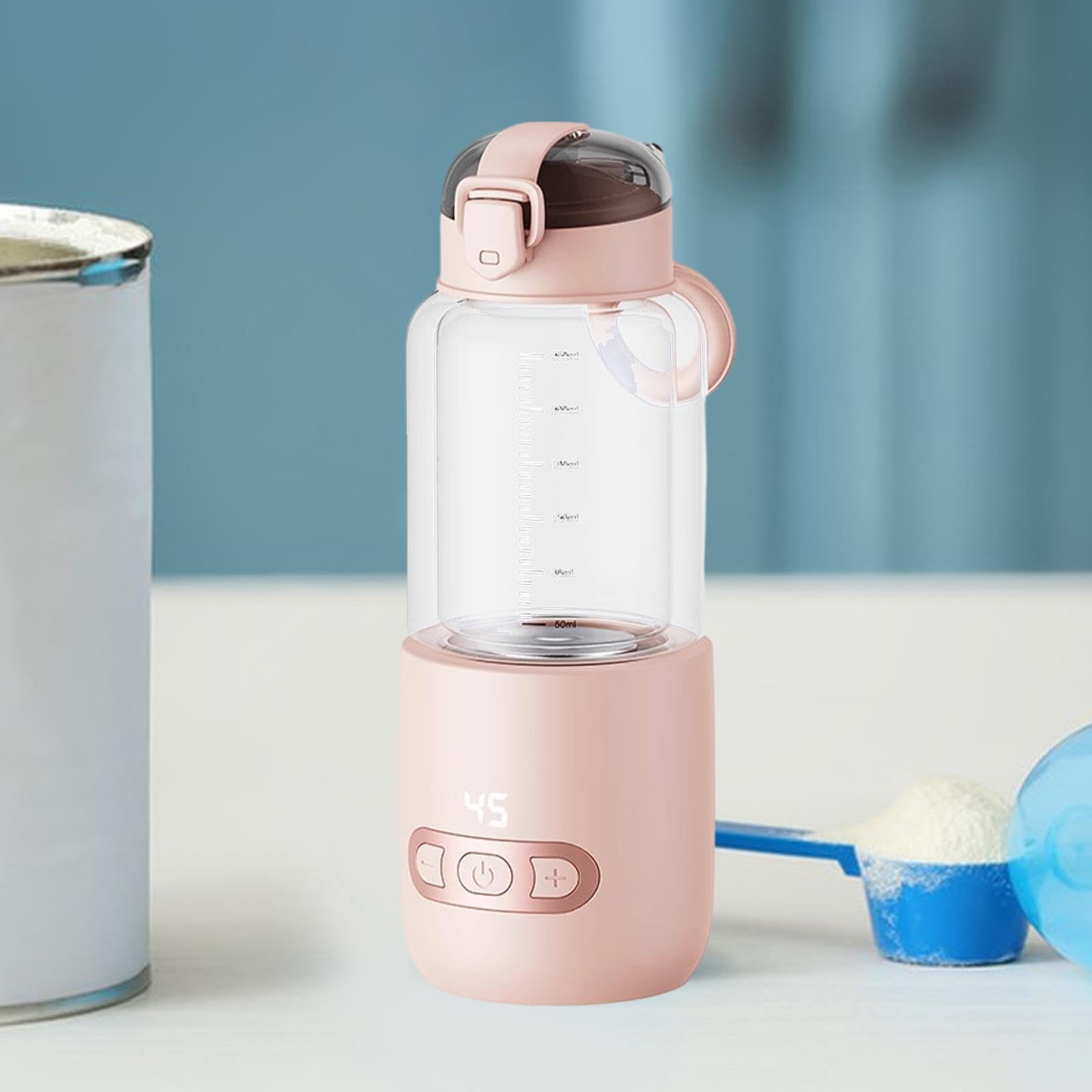 Scaldabiberon portatile ricaricabile USB Formula Scaldalatte per bambino on-the-go - Rosa 250ml