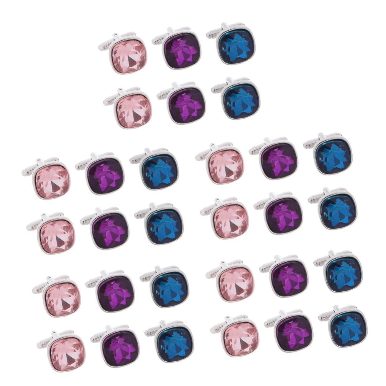 FRCOLOR Gemelos De De Cristal Acicalar A Él Marido De Bodas Negro Padre Botón De De Diario Renovable Camisa De Los Hombres Gemelos Taladro De Vidrio