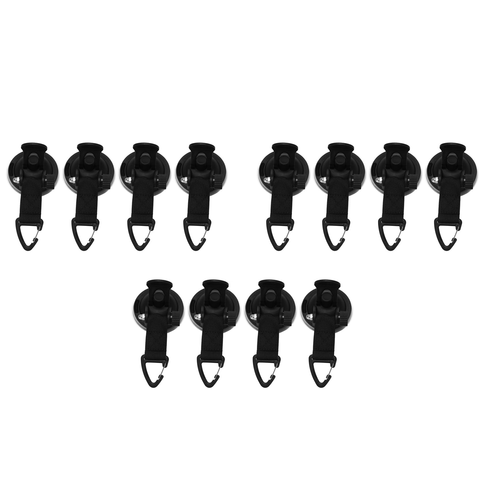 Jnchdghwa Black 12Pcs Suction Cup Anchor Securing Hook Tie Down,Camping Tarp As Car Side Awning, Pool Tarps Tents Securing Hook