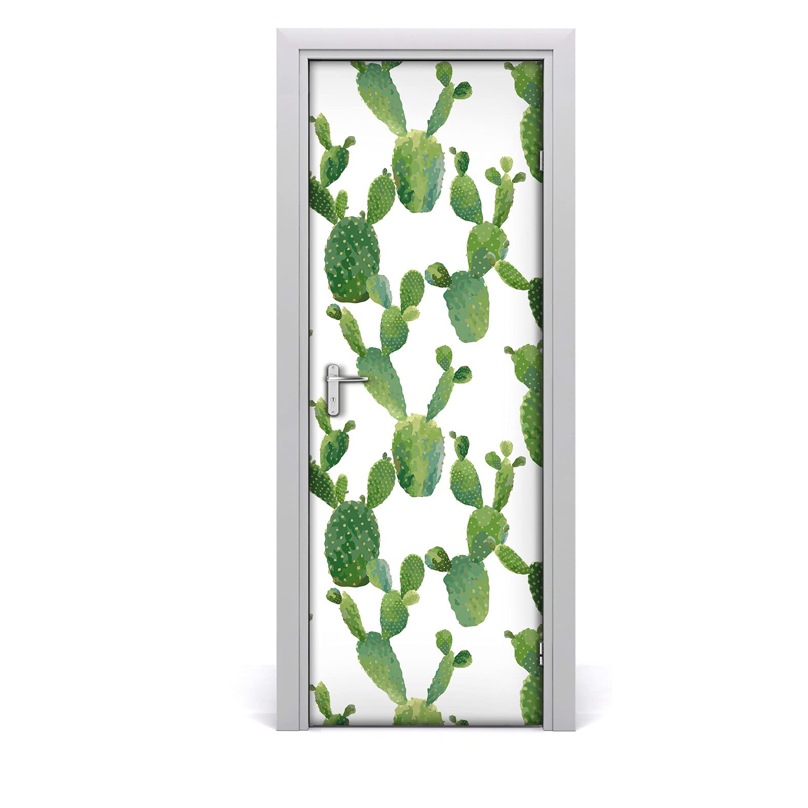 Autocollant de porte Cactus naturel 85x200cm papier peint mural