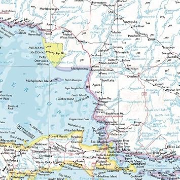 National Geographic: Central Canada Wall Map - 28 x 22 inches - Laminated