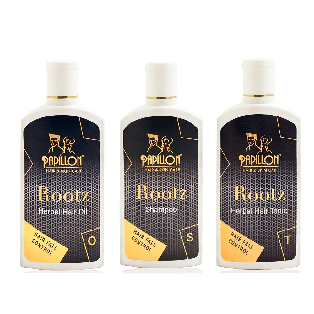 Buy Papillon Rootz Hair Fall Control Kit Anti Hair Fall Oil, Shampoo