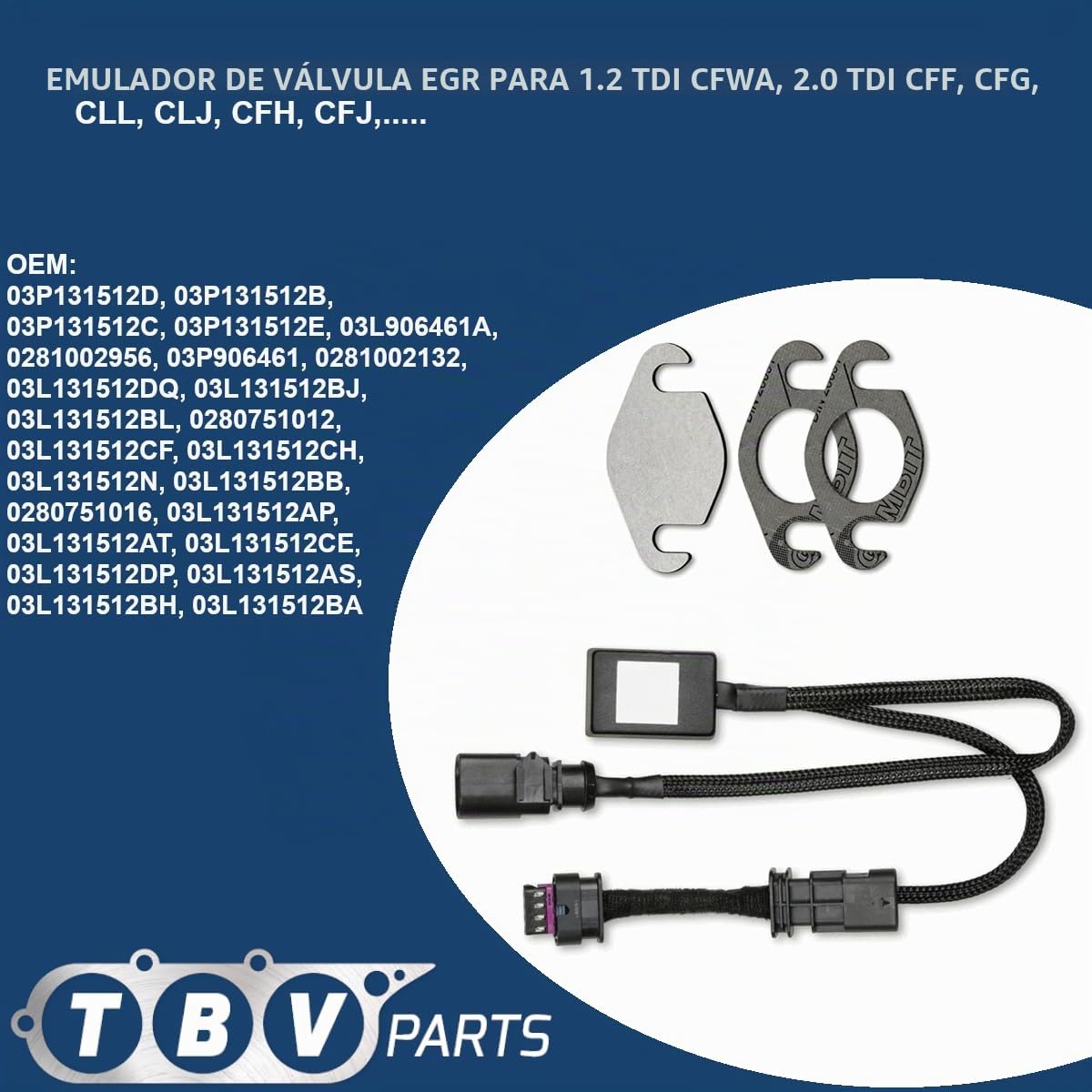Kit Anular Valvula Egr 03L131512BB 03L131527AX Compatible Para CFFA Motor 2.0 TDI A3 Sharan Alhambra Passat Anular Valvula Egr 03L131512BL 03L906461A 03L131512AP