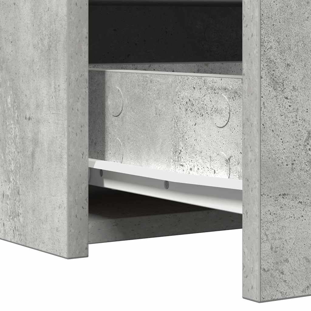 Schminktisch mit Schubladen Grau 83 x 40 x 70 cm Holzwerkstoff moderner Kosmetiktisch mit Spiegel Stauraum für Schlafzimmer und Bad praktische Makeup Kommode Organizer