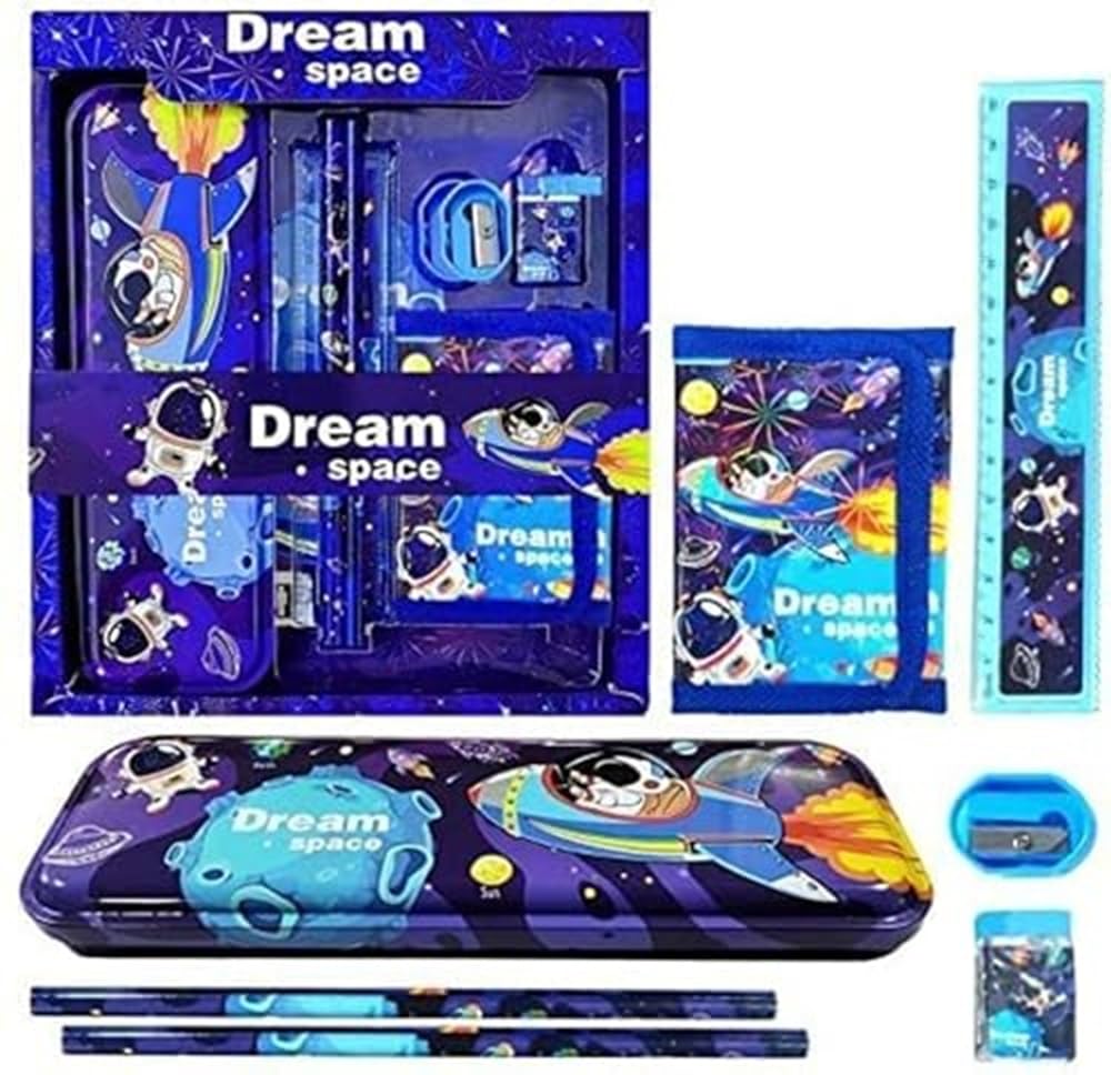 Ultimate 12-Piece All-in-One Geometry & Coloring Mega Set for Kids | Art Metal Pencil Box Gift Set (Multicolor) Random Design & Color Will Send- bs-image-29