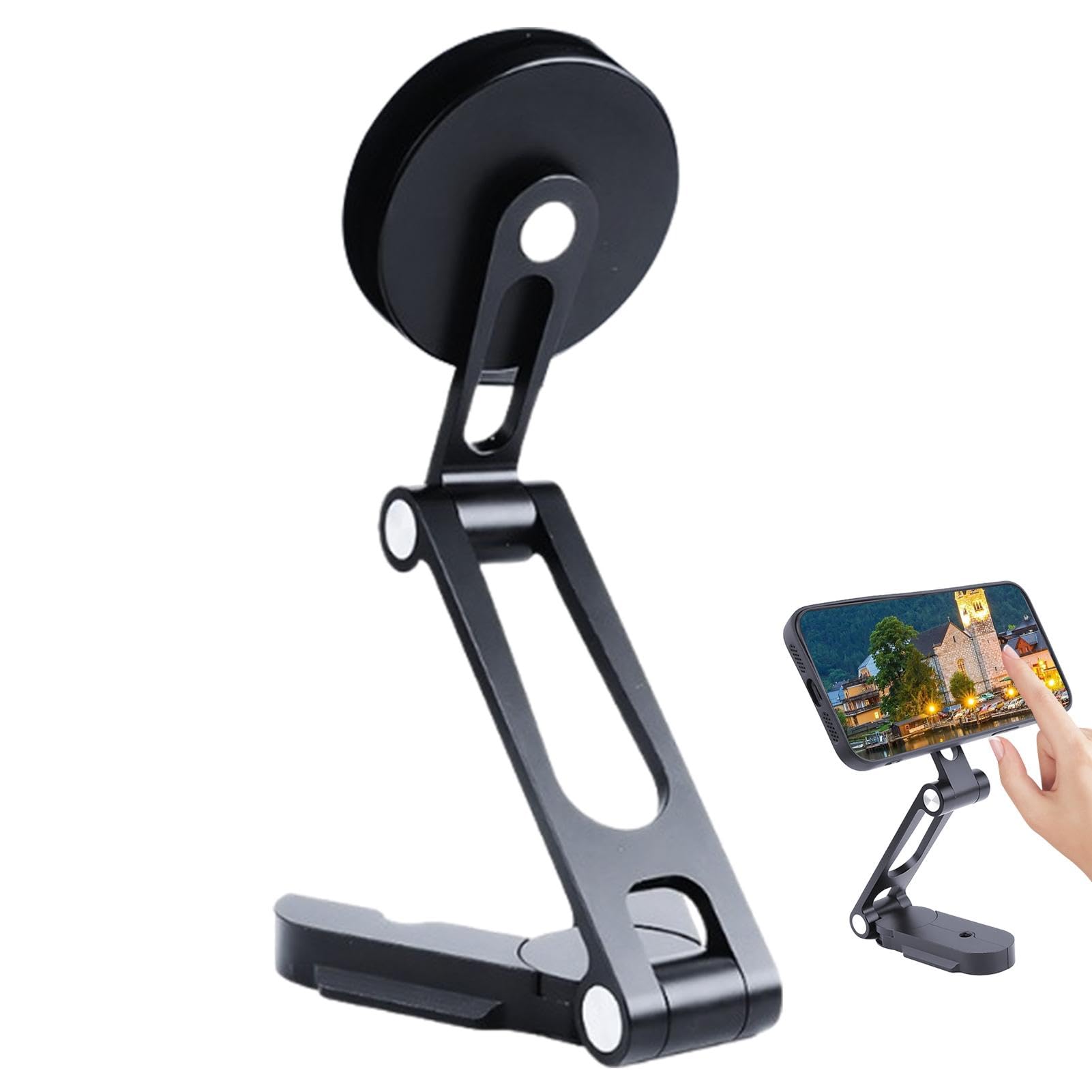 Porta Telefono Magnetico Supporto per Navigazione, Rotazione a 360 Gradi | Porta Telefono Da Scrivania Per Auto Donne Casa Lavoro Studio Videochiamate Riunioni Visualizzazione Media e Lettura