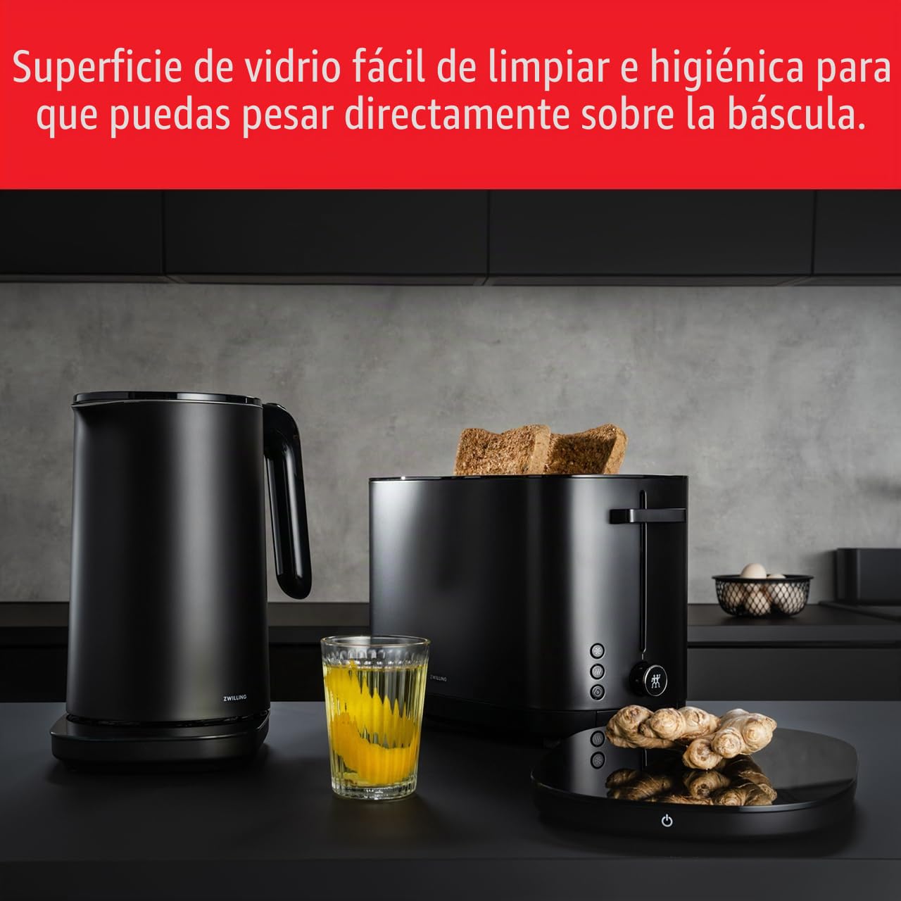 Zwilling Enfinigy Báscula de cocina digital Peso máximo 10 kg Precisión 0,1 g Negro