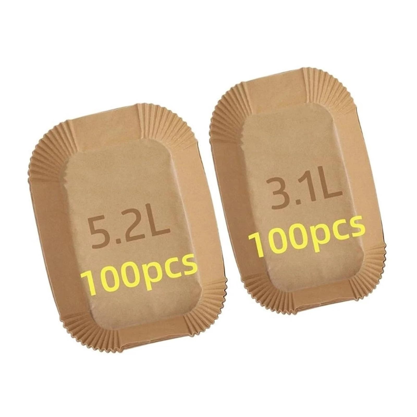 Hojas rectangulares para freidora de aire, antiadherentes para horno | Papel antiadherente, resistente a la grasa, impermeable, perforado, 200 piezas, hasta 450°F