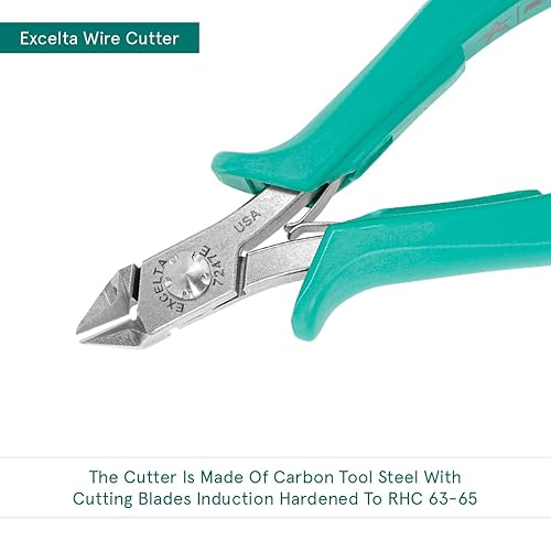 Miniatura 5 de Excelta Cortadores de cabeza cónica con relieve, cortadores medianos, cinco estrellas, acero al carbono, cabeza de 0.25 pulgadas de altura por 0.42