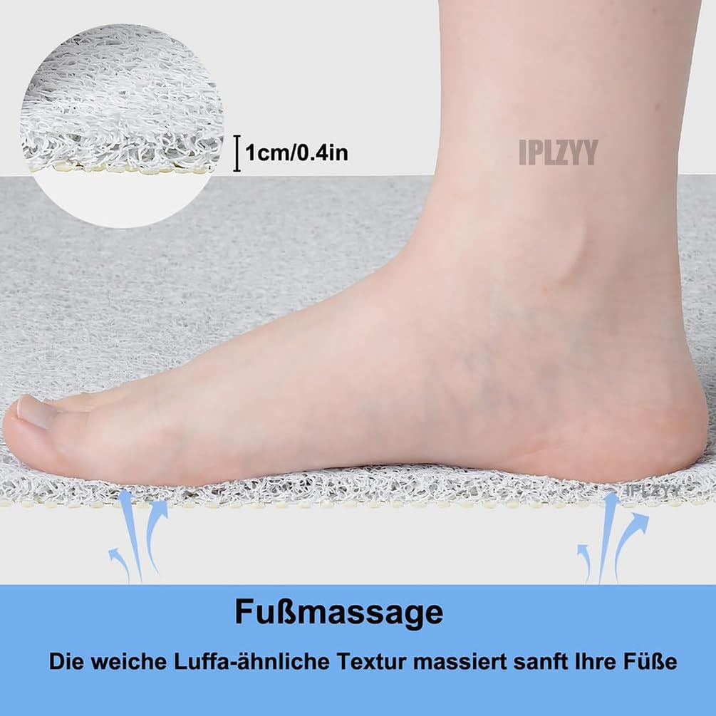 Duschmatte rutschfest Weich Komfort Antirutschmatte Dusche Frei schneidbar,E,50x80cm