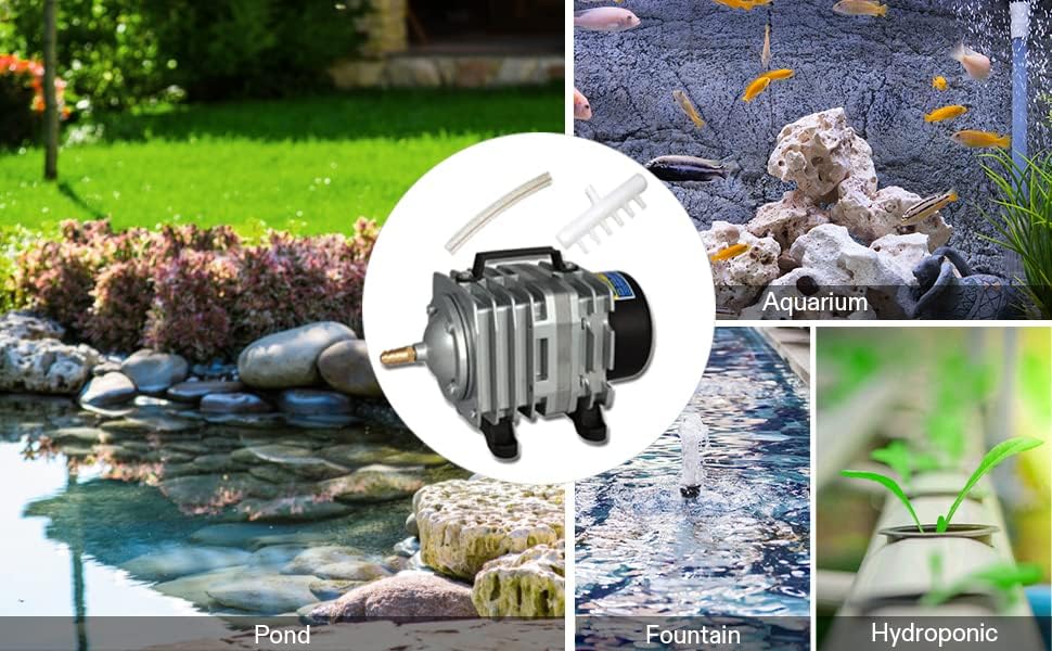 Image of Jainsons Pet Products Air Pump for Aquarium Fish Tank, Fish Farming Biofloc, Hydroponic Air Pump Fis