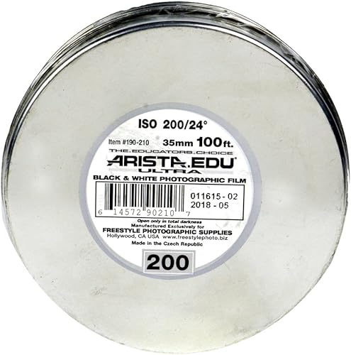 Arista EDU Ultra 200 ISO Película en blanco y negro, 1.378 in x 100 pies